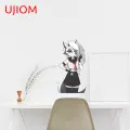 UJIOM Helluva Boss Loona School Uniform Furry Wall Stickers Bedroom Cartoon Decals Waterproof Living Room Wardrobe Decals. 