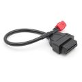 2X 6 to 16 Pin Motorcycle OBD Adaptors OBD2 Diagnostic Cable Extension Connectors for Honda Yamaha Suzuki BENELLI. 