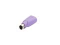 Purple PS2 male to USB female plug ps2 to usb round head mouse keyboard interface converter computer adapter. 