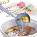2 in 1 Long Handle Soup Spoon Kitchenware Home Strainer Cooking  Kitchen Scoop Kitchen. 