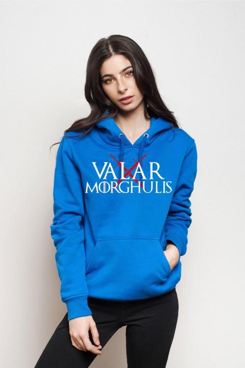 VALAR MORGHULUSH blue Blue New Fashion Printed Fleece High Quality Hoodie For Womens