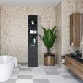 Bathroom Storage Cabinet, Multifunctional Floor Cabinet with 1 Drawers and Double Door, Freestanding Waterproof Cabinet Side Cabinet, Wooden Storage Cabinet for Bathroom Living Room Bedroom. 