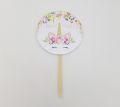 UNICORN THEME CUPCAKE TOPPER IN WHITE COLOR - PACK OF 10 CUPCAKE TOPPERS - UNICORN CUPCAKE TOPPERS. 