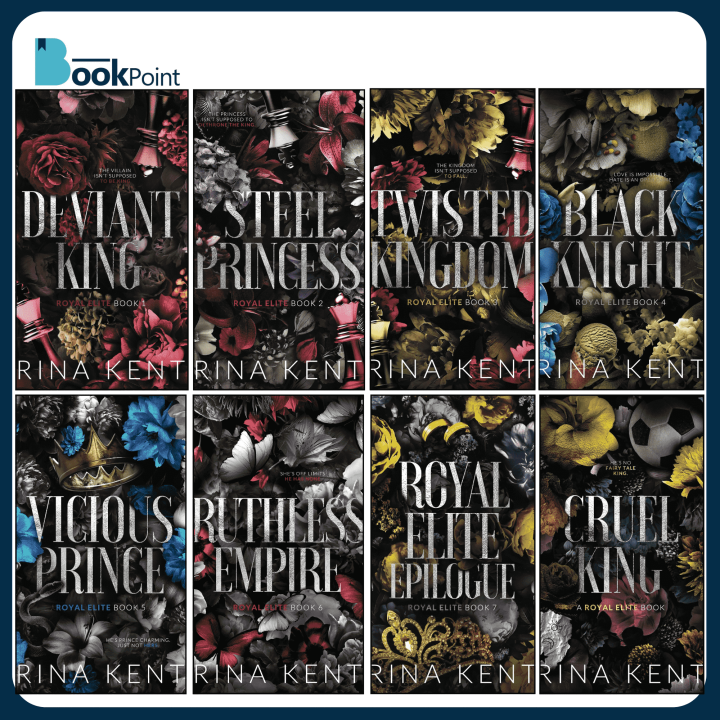 Royal Elite Series (8 Books Series) by Rina Kent ,Cruel King, Ruthless Empire, Black K-night, Deviant King, Steel Prince, Twisted Kingdom, Vicious Prince, Royal Elite Epilogue l Best Seller l Amazon Choice l Best Quality l Reasonable Price