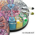 12 color shimmer glitter eye shadow powder palette matte eye shadow cosmetic makeup-kit. 