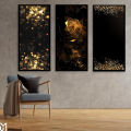 Black aesthetic wall art frames. 