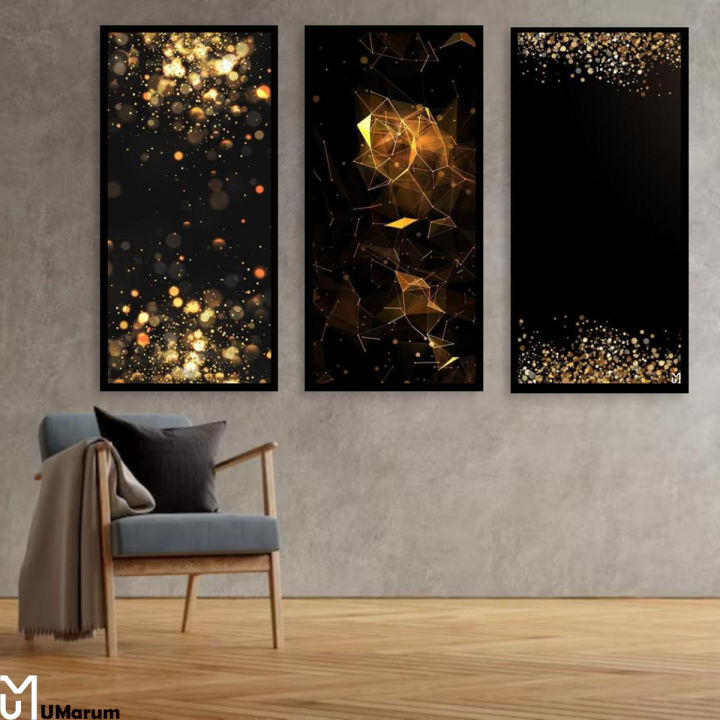 Black aesthetic wall art frames