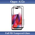 Oppo A12e Full Black 9D|5D|6D|10D|11D|21D Tempered Glass Screen Protector Full Glue Edge To Edge For Oppo A12e. 