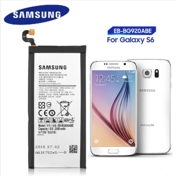 Samsung S6 Battery Replacement EB-BG920ABE Battery with 2550mAh Capacity-Silver