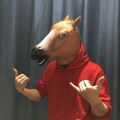 New Creative And Quirky Halloween Role-Playing Horse Head Mask Animal Head Accessories Party Performance Props. 