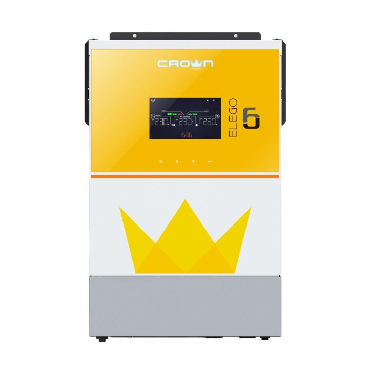 Crown Elego 6KW IP21 solar inverter Parallel operations up to 9 units Self-consumption and feed in the grid Brand Warranty