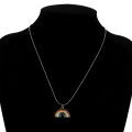 Rainbow Necklace Women's After Wind And Rain Means Beauty And Luck Jewelry Long Pendant Necklace Is And Practical. 
