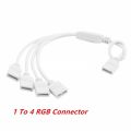 4 Pin RGB Led Connector Cable 1 TO 4 Female to Female 4pin RGB Splitter Cable For 3528 5050 3014. 