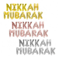 Nikkah Mubarak Foil Balloon Set For Nikkah / Wedding Decoration and Celebrations. 