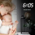 3D Modern Digital LED Wall Clock 24/12 Hour Display Timer Alarm Home USB For Kids Bedroom Large Number Table Clock. 