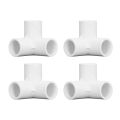 3 Way Pipe Fittings PVC Elbow Connector Multifunctional for Furniture Installation for Tent Connection. 