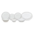 Sleek Borders Melamine Dinner Set DS#6001 (  4 Person serving Dinner Set = 22 PCS  ,  6 Person serving Dinner Set = 30 PCS  ,  8 Person serving Dinner Set = 43 PCS ). 
