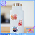 50Pcs/Bag Beverage Stickers Water-proof Cute Pink Blue PVC Vinyl Sticker for Skateboard. 