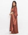 Valerie V-Neck Long Satin Caftan, Women Night Dress, silk night wear for women,. 