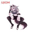 UJIOM Adult Furry Wall Sticker Helluva Boss Loona Sticker Bedroom Decal Bathroom Waterproof and Scratchproof Decoration. 