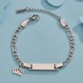 Personalized Stainless Steel Name Baby Bracelet for Newborn Children Gilrs Boy Gifts DIY Custom Cute Crown Charm Bangle Jewelry. 