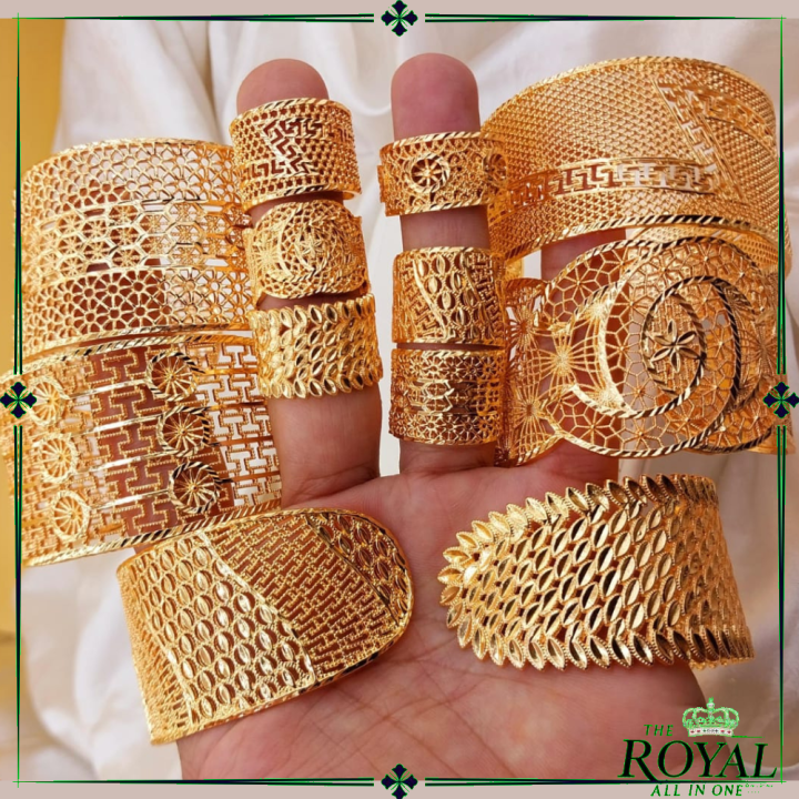 Big Size Golden Plated Kara - Bangles with Same Ring Like Real Gold Brilliant Quality of Jewellery for Women and Girls