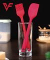 Big Size Pack of 2 Cake Spatula & BBQ Oil Brush Big Size Spatula & BBQ Oil Brush Silicone Acrylic Transparent Spatula Silicone Acrylic Transparent Brush Silicone Brush and Spatula Pair for Baking, Decorating, BBQ. 