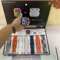 Ultra 7 in 1 Strap Smartwatch 2024 Newest I30 pro max SUIT Smart watch with Earbuds Series 9 49mm 2.1 T800 Ultra Smart Watch Series 8 1.99" Bluetooth Call  Heart Rate Sleep Monitoring IP67 Waterproof Wireless Charging Watch for Men Women PK S8 DT8. 