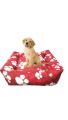 Puppy /Cats relax  Printed  Beds - Red. 