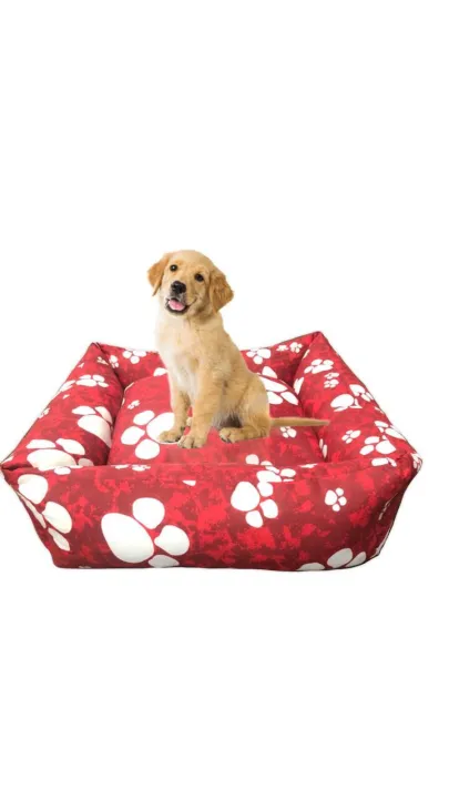 Puppy%20/Cats%20relax%20%20Printed%20%20Beds%20-%20Red%20-%20Image%202