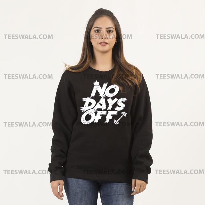 NO DAYS OFF Black Fleece Winter High Quality Sweatshirt For women