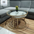 Center Table / Wooden Table / Coffee Table / Cocktail Table / Glass Round Coffee Table. 