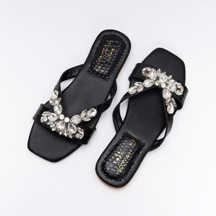 Stylish%20Trendy%20Unique%20Slides%20Having%20Crystal%20Stone%20Strips%20on%20the%20top%20For%20women%20-%20Image%2010