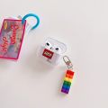 Lego Airpods 3 case with key chain soft transparent airppods 1 2 pro cover. 