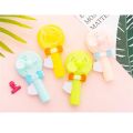 1/3/5PCS Summer Children Hand Press Portable Fan Cartoon Lollipop Shaped Easy Press Student Small Fan Household Mini Fan. 