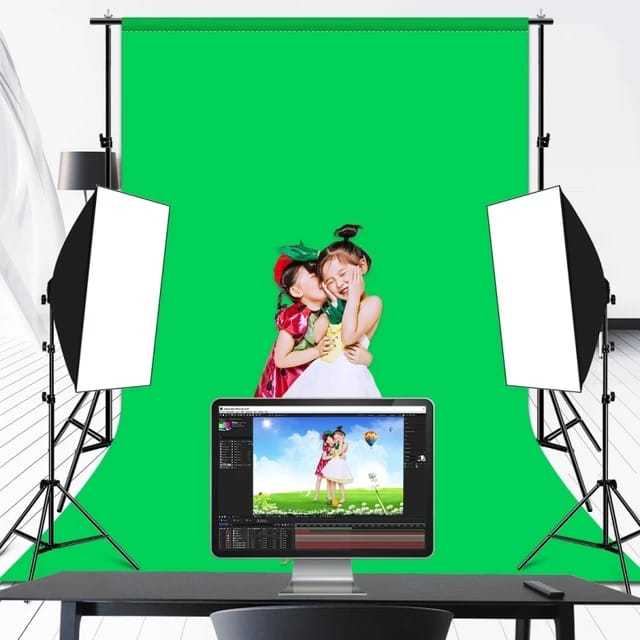 10x10 feet Green Screen Chroma Key Studio Backdrop in all colours Video Photo Background Removing Sheet /backdrop stand for studio/