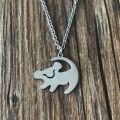 Cute Lion King Pendant Hakuna Matata Cartoon Long Necklace Hip Hop Jewelry Women Gold Small Necklace. 