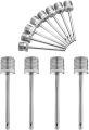 Pack of 12 - Stainless Steel Nozzle Pin Sports Ball Football Basketball valliball Inflator Baby Football Nozel Needles. 