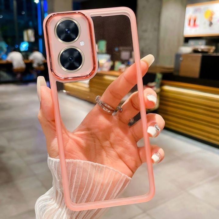 OPPO A60 2024 Clear Candy Silicon Case Camera Protector Square Bumper Shockproof Casing Soft TPU Cover