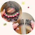 1pc Broken Hair Artifact Girls Children Forehead Back Head Broken Hair Arrangement Hairpin Round Disc Hair Comb For Girls Babies. 