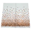 WHITE TABLE COVER WITH ROSE GOLD DOT TABLE COVER ( 72 INCH X 54 INCH ). 