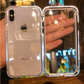 Biruiqu For iPhone X / iPhone XS Magnetic Absorption Case Metal Frame Shockproof Double Sided Tempered Glass Magnetic Case Cover. 