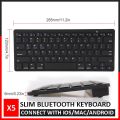 Bluetooth Keyboard for Tablet / Mobile / Laptop - Slim Wireless Bluetooth Keyboard Blue X5. 