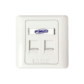 2 Gang Faceplate AMP Square, Square plate, RJ45 Lan Square Faceplate. 