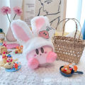 8Cm Sanrioed Anime Cartoon Plushie Star Kirby Cos White Rabbit Pink Rabbit Dress Up Cute Doll Into Rabbit Costume Pendant Kirby. 