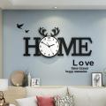 3D Wooden Wall Clock Laser Cut Stylish Design for Home & Bedroom Decoration. 