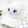 I LOVE DADDY&MUMMY-Summer New Cute Cartoon Cat Ear Girls Cap Adjustable Baseball Cap for Kids Children Girl Sun Hat. 