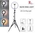 26cm/36cm/45cm LED Selfie Ring Light By Zayraz 10 inch, Ring Light 18 inch + 7.5 ft Metal Stand Dimmable LED Ring Lamp Photo Video Camera Phone Light ring-light For Live YouTube Fill Light.. 