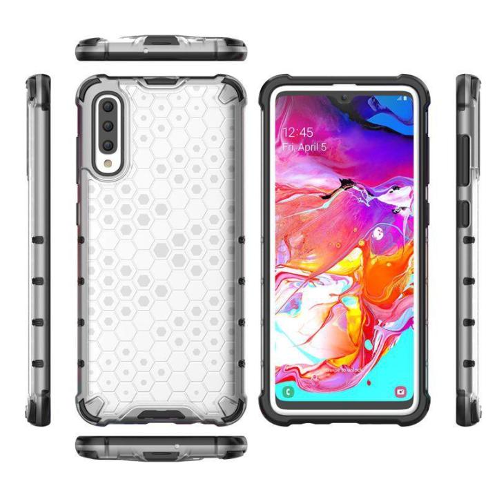 O-Lonnie Samsung Galaxy A30s Back Cover Shockproof High-Quality Honeycomb Phone Case