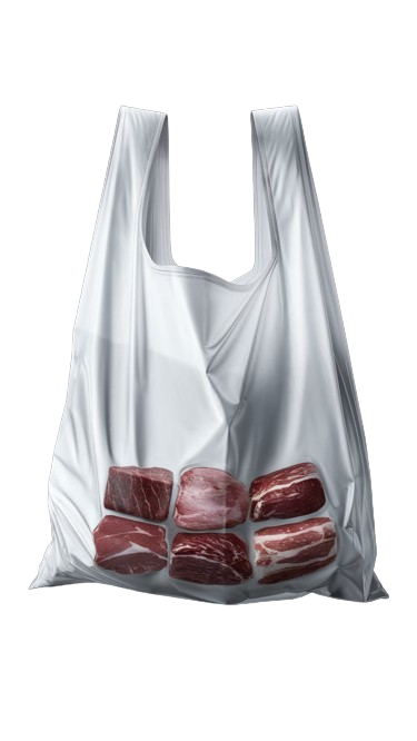Pack of 250gm Plastic Shopping Bags | Premium Quality Available in Three Sizes | Bags for Meat